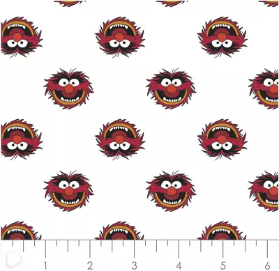 Camelot Fabrics The Muppets Animal White Cotton Fabric By The Yard • $14.95