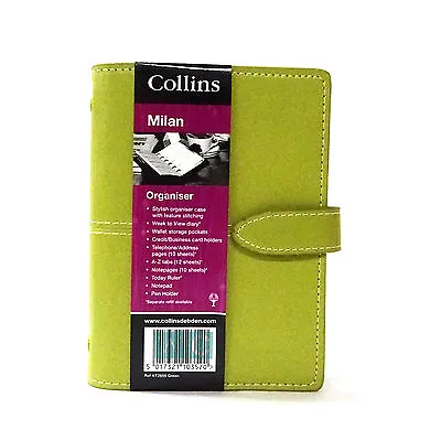 Collins Milan Organiser Pocket Size Diary Green Address Book Special Offer • £12.99
