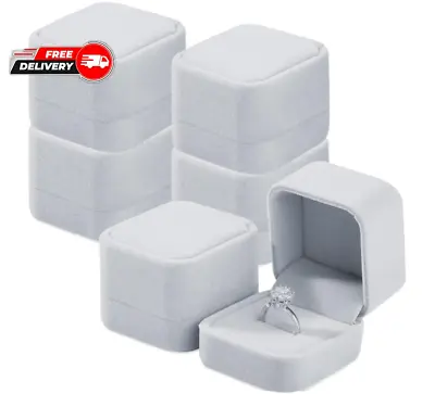 Jewelry Gift Boxes Necklace Earring Ring Box Gift Box6 Pack Velvet Jewelry Box • $20.86