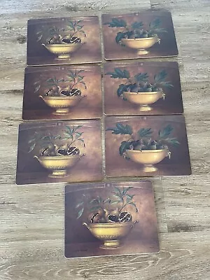 Set 6 Pimpernel Placemats & Casserole Stand Majolica Fruits Premier Collection • $45