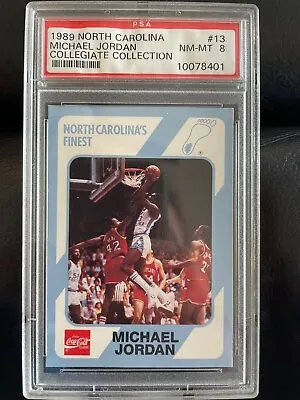 🔥1989 North Carolina Michael Jordan Collegiate Collection Psa 8 Gem Card # 13 • $325