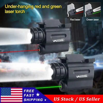 $25.99 • Buy Combo Green Red Dot Laser Sight Gun Pistol Weapon Light LED Hunting Flashlight