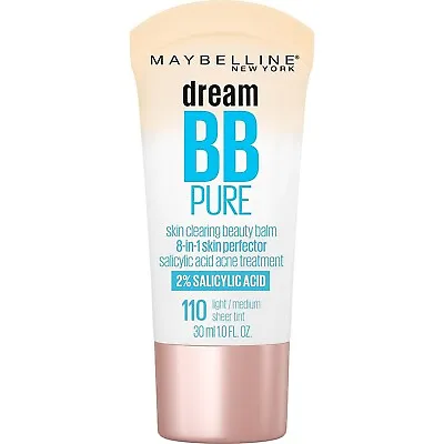 Maybelline Dream Pure Skin Clearing BB Cream 8-in-1 Skin Perfecting Beauty Balm • $10.65