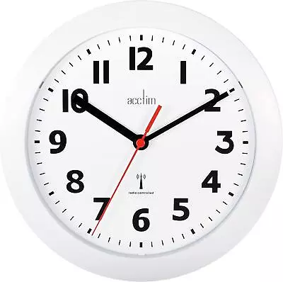 £24.50 • Buy Acctim Parona Radio Controlled Plastic 23cm Wall Clock White 74312