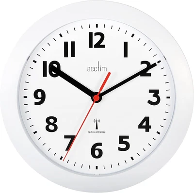 £24.50 • Buy Acctim Parona Radio Controlled Plastic 23cm Wall Clock White 74312
