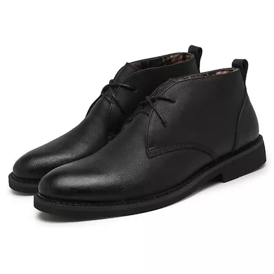 Men Business Leather Ankle Boots Oxford Casual Pointed Toe Lace Up Chelsea Shoes • $61.69