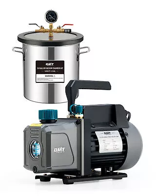 3 Gallon Vacuum Chamber Kit With 3.5 Cfm Vacuum Pump 5 Ft Hose & Accessories OMT • $107.07