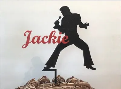 Custom Elvis Silhouette Cake Topper • $14.99