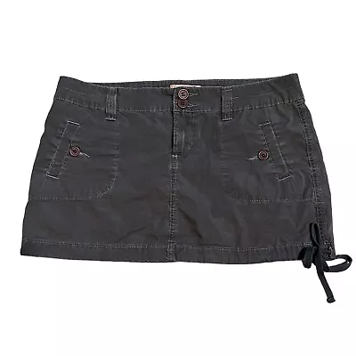 Vintage No Boundaries Micro Mini Cargo Skirt Juniors Size 9 Grey Grunge Y2K • $25