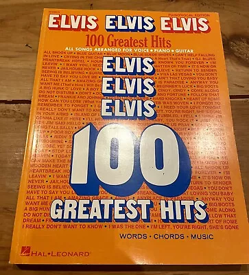 Elvis Elvis Elvis 100 Greatest Hits Sheet Music Piano Vocal Guitar 000306610 • $19.95