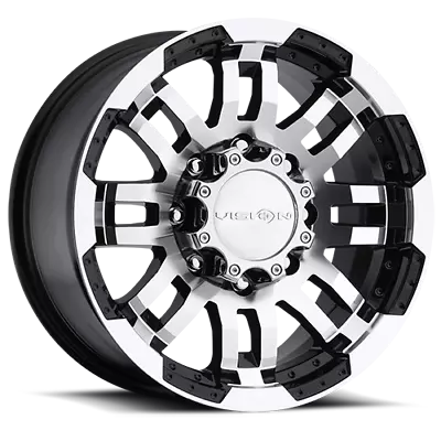 4 New 17x8.5 Vision 375 Warrior Black Machined 8x165.1 8x6.5 ET18 Wheels Rims • $602.50