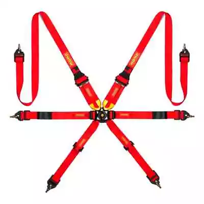 Momo Six-Point Red Camlock Harness/Seat Belt Bypass/Clip-In Kit - Universal • $475