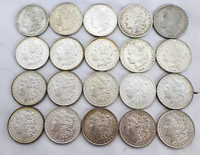Roll Of 20 Morgan Silver Dollars - $20 Face Value - Various Years/Mints • $500