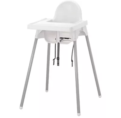 IKEA  ANTILOP High Chair With Tray White/silver Color • $60