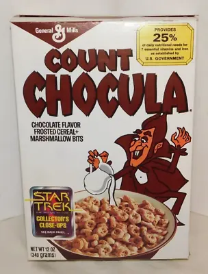 RARE 1979 General Mills Count Chocula Monster Cereal COMPLETE Box Star Trek • $179.99