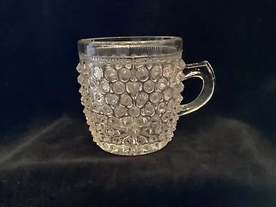 EAPG - Canton Glass Co.  Star Drop  Clear Mug • $19.50