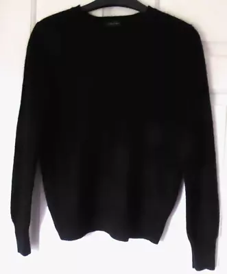 M&S Autograph 100% Cashmere Crew Neck Black Long Sleeve Jumper Sz 6- 8 • £19.99