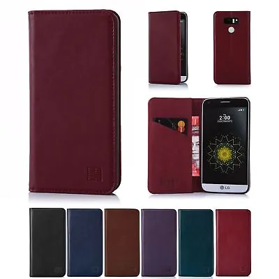 32nd Classic Series - Real Leather Book Wallet Case Cover For LG G6 • £17.99