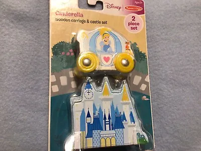 Disney Cinderella  Wooden Carriage And Castle  2 Piece Set NEW • $15.73