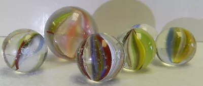 #18084m Vintage Group Of 6 European Sparkler Marbles .75 To 1.12 Inches • $25.99