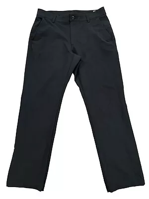 Under Armour Pants Mens 34x30 Black Straight Stretch Dress Golf Chino Trousers • $12.73