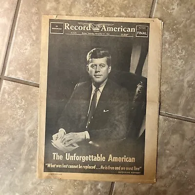 VintageBoston Record AmericanJFK In Memoriam1 YearNov. 21 1964full Section • $2.35