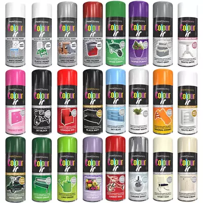 All Purpose Spray Paint Aerosol Matt Gloss Satin Primer Metal Wood Plastic • £5.25