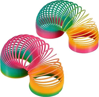 THE TWIDDLERS - 2 Large Rainbow Spring Stair Gift Toys • £9.99