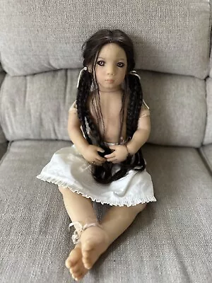 Vintage 1997 Annette Himstedt “An Mei” Realistic Doll Puppen Kinder No Shirt 23” • $100