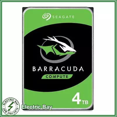 Seagate 4TB BarraCuda 3.5  HDD SATA 256MB 5900 RPM Desktop Internal Hard Drive • $169