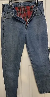 L.L. Bean Men's 35X34 Medium Wash Denim Flannel Lined Jeans Made In USA • $29.99