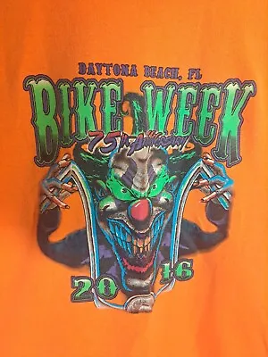 Mens Daytona Bike Week 2016 Crazy Clown Shirt Medium • $11.99