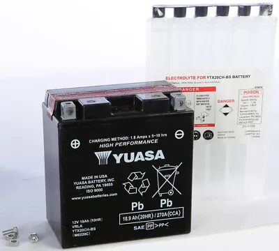 Yuasa H-P Fresh Pack AGM Battery YTX20CH-BS Kawasaki Vulcan 1500 96-08 • $146.66