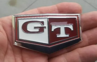GT METAL CAR BADGE Dark Red DATSUN C210 Chrome Emblem Nissan Skyline C110 Etc • $19.95