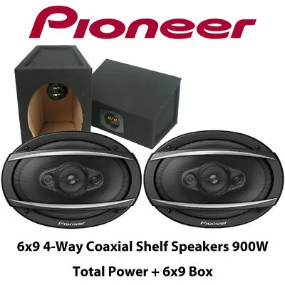 £99.95 • Buy Pioneer TS-A6960F - 6x9 4-Way Coaxial Shelf Speakers 900W Total Power + 6x9 Box