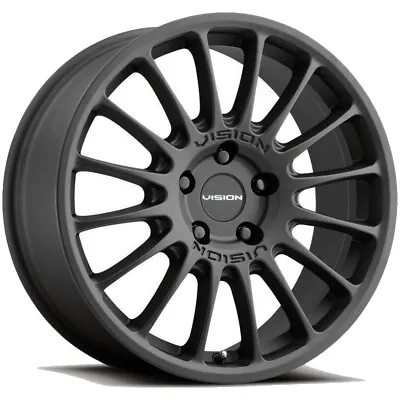$186.99 • Buy Vision 477 Monaco 18x8 5x112 +38mm Satin Black Wheel Rim 18  Inch