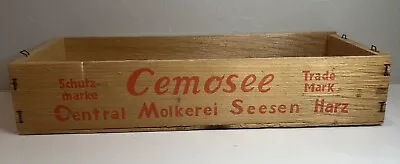 Vintage Cemosee Cheese Crate West Germany Schutz-marke Central Molkerei Seesen • $9.79