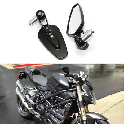 $27.45 • Buy Motorcycle 7/8  Handle Bar End Mirrors For Ducati Streetfighter 848 Sport 1000