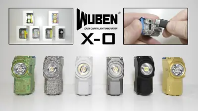 WUBEN X-0 Type-C Rechargeable Flashlight & Battery Brass | Titanium | Micro-arc • £110