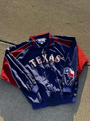 Vtg. Authentic Collection Majestic Texas Rangers Therma Baseball MLB Jacket 2XL • $140