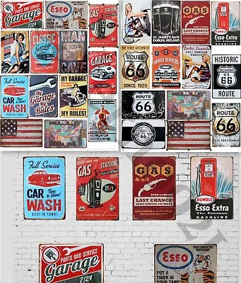  26 VINTAGE GARAGE RETRO SIGNS DECALS FOR GAS STATION DECOR 1:18 Scale Diorama ! • $16.99