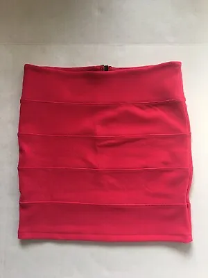 Millau LF Store Mini Stretch Bandage Skirt Bright Hot Pink Small • $12.99
