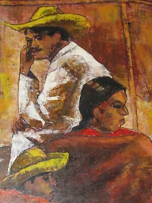 LISTED MEXICAN EPIFANIO ORTEGA (1947-) ORIGINAL OIL PAINTING Framed 1966 Signed • $169.99