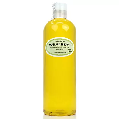 Pure Mustard Seed Oil Organic Cold Pressed By Dr.Adoroble 16 Oz/1 Pint Free Ship • $18.99