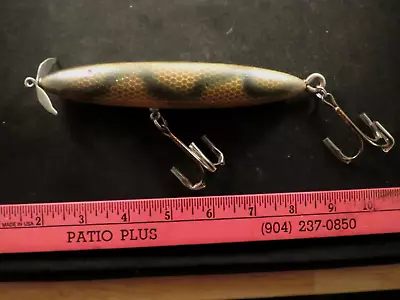 Vintage Hand Carved Jack Compton Signed Wood Topwater Fishing Lure 6-1/2  Muskie • $19.99