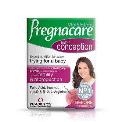 Vitabiotics Pregnacare Before Conception 30 Tablets TRYING FOR ABABY • £9.95