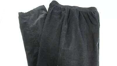 Women's Size 12 Black Stretch Waist Corduroy Pants By Cabin Creek • $12.99