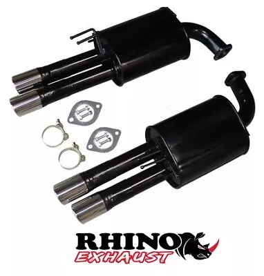 2.5” Mild Steel Rear Muffler With Tips For Holden Commodore Ve Vf Sedan Wagon V8 • $445