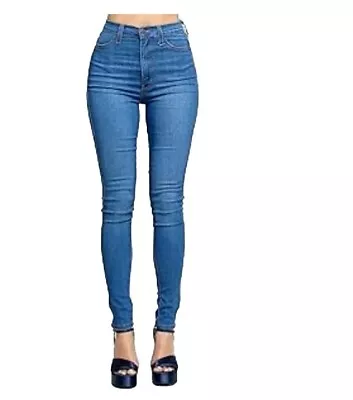 Vibrant Women's Denim Skinny Jeans Super Stretch High Waisted Rise Size 13 • $40