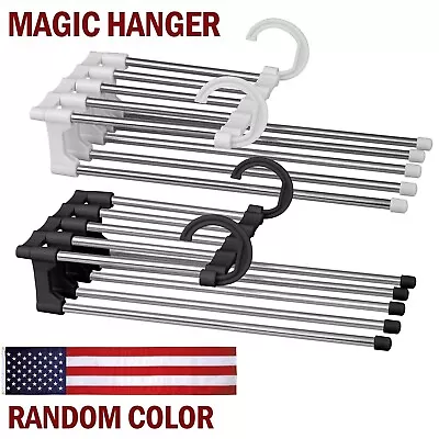 Magic Hanger Space Saving Hangers Metal Closet Clothes Hangers Organizer • $8.99